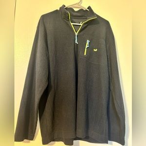 Southern Marsh Pullover Mens Medium Blue Waffle Knit Fieldtec Quarter Zip